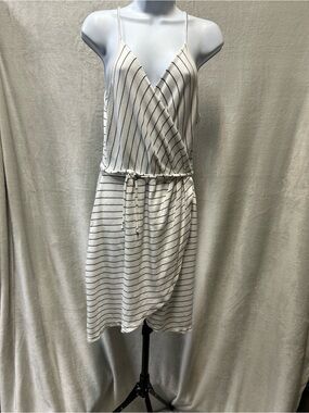 41 Hawthorn White & Black Striped Tie-Waist Slip Dress